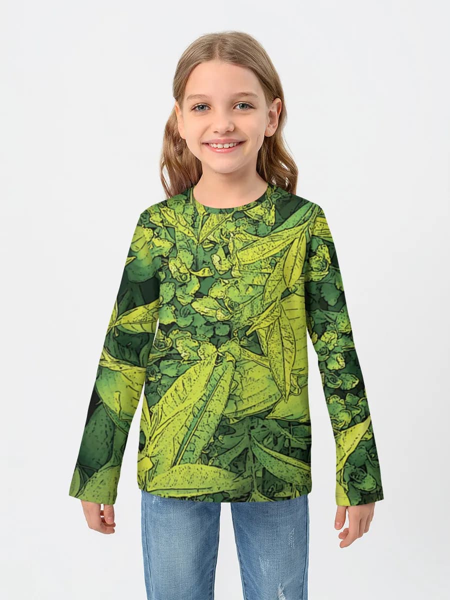 Baumwoll-Langarmshirt Mädchen