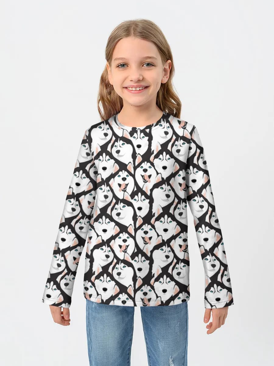 T-shirt manches longues coton fille