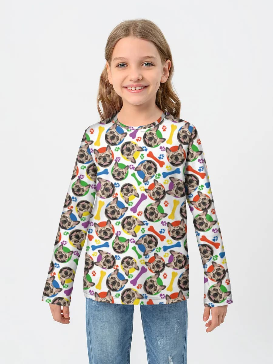 Baumwoll-Langarmshirt Mädchen
