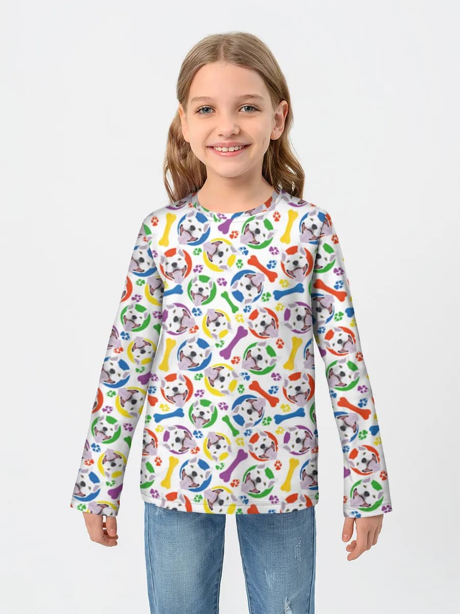 Girls' cotton long sleeve shirt