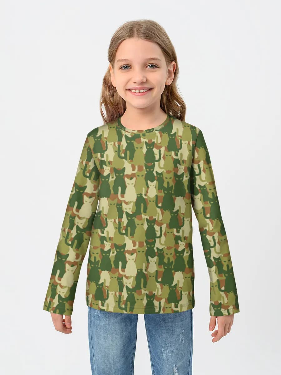 Camiseta Manga Larga de Algodón Niña