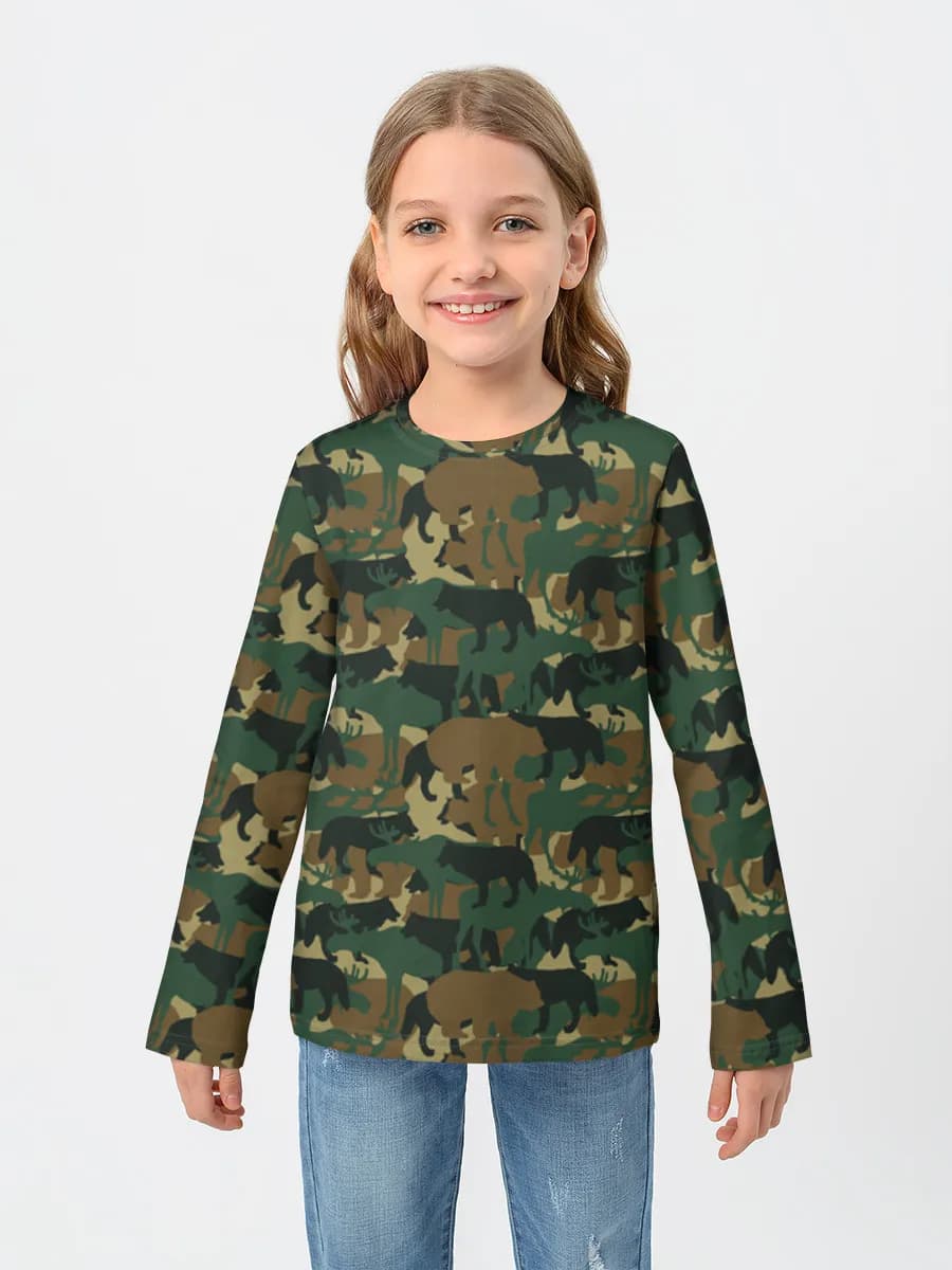 Girls' cotton long sleeve shirt