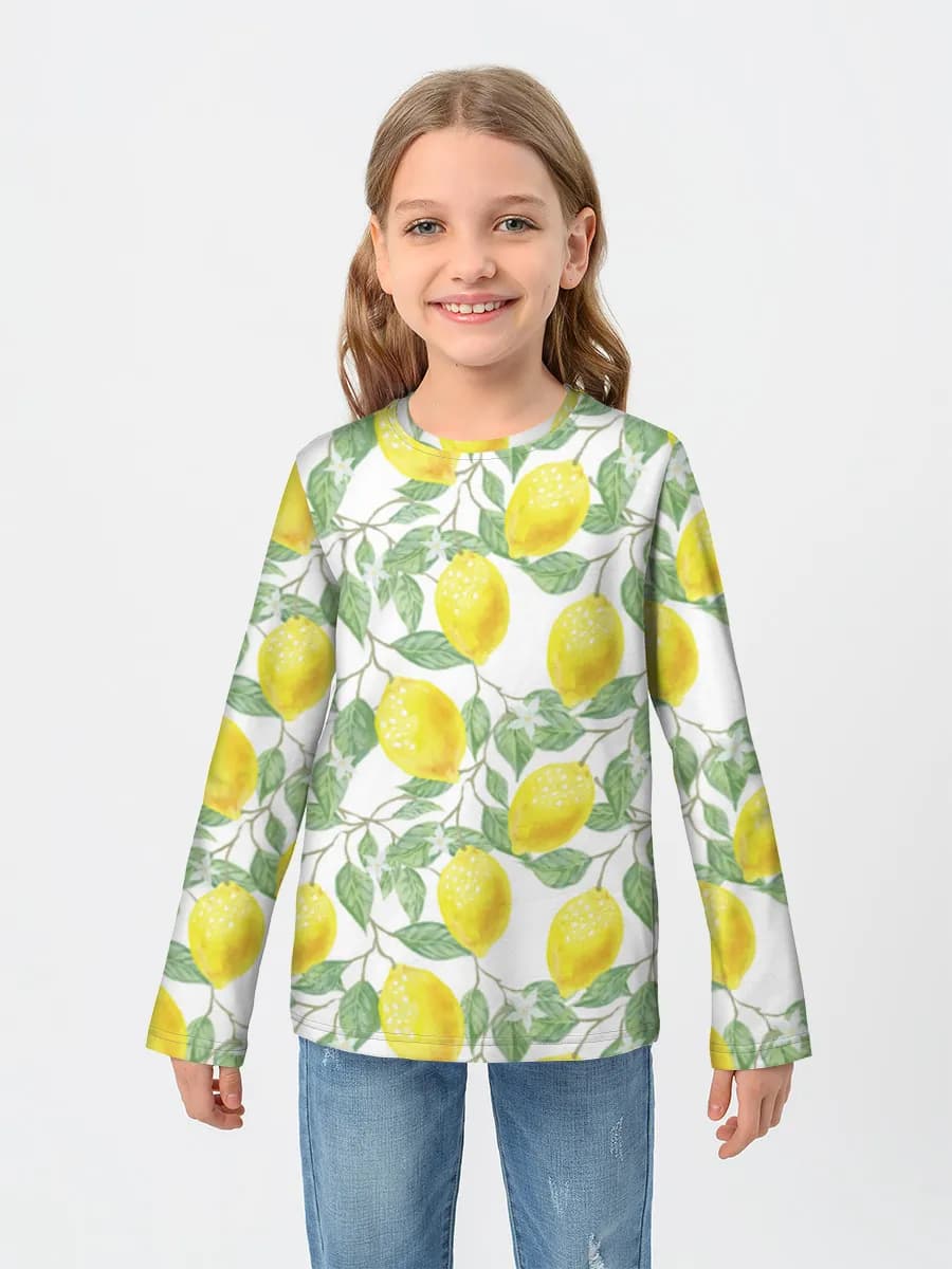 Girls' cotton long sleeve shirt