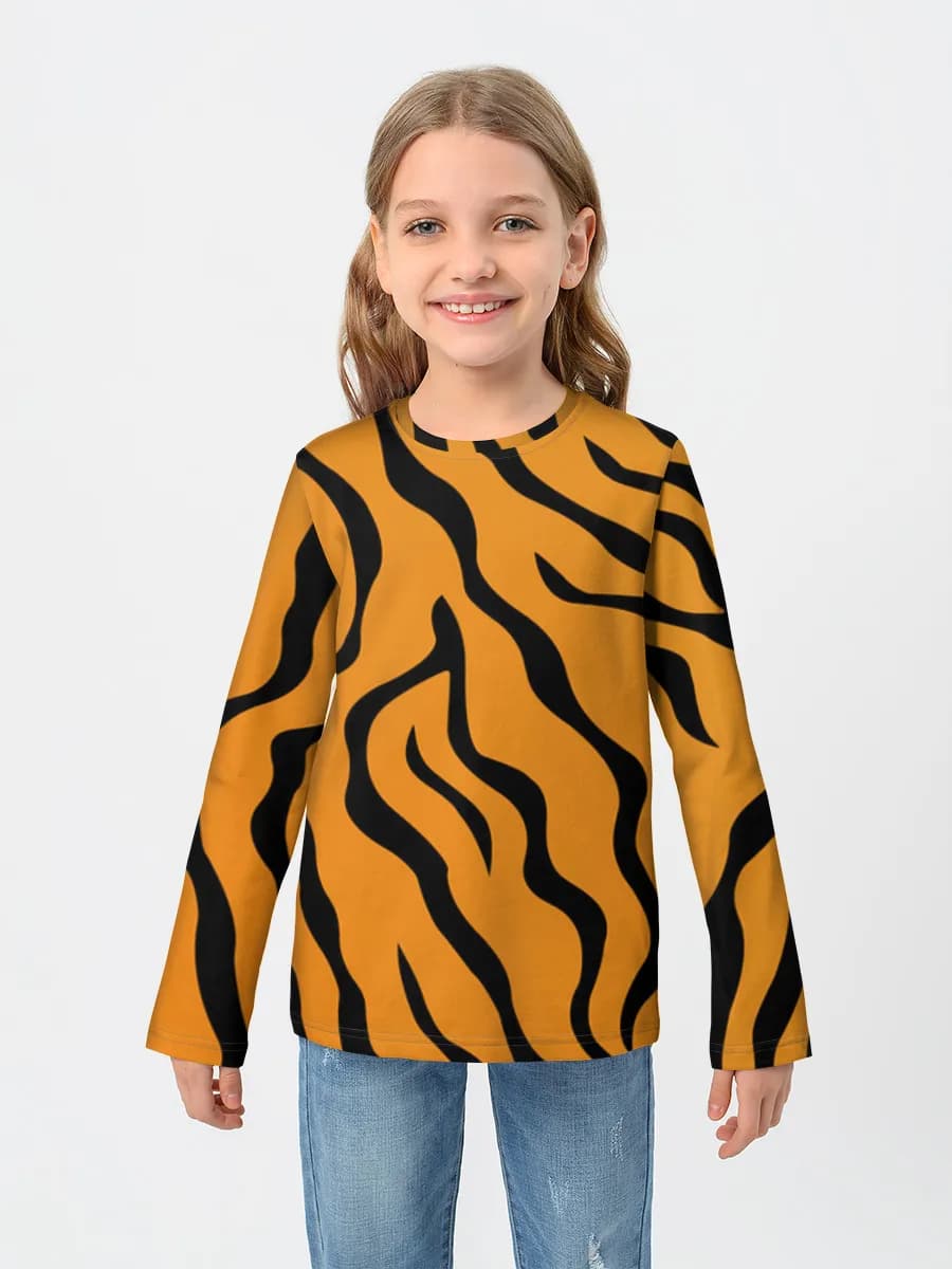Girls' cotton long sleeve shirt