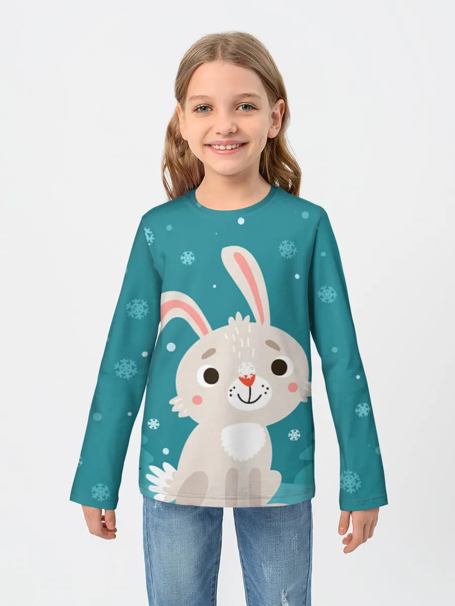 Camiseta Manga Larga de Algodón Niña