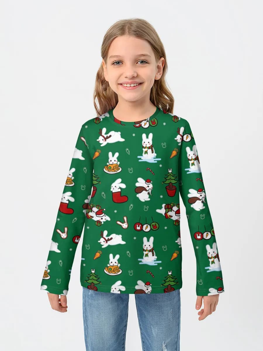 Camiseta Manga Larga de Algodón Niña