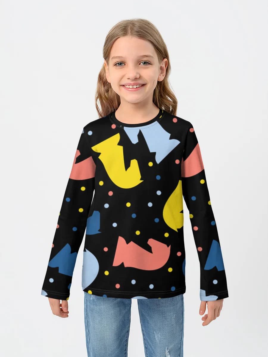 Girls' cotton long sleeve shirt