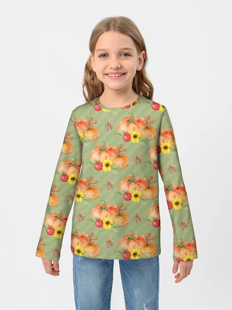 Baumwoll-Langarmshirt Mädchen