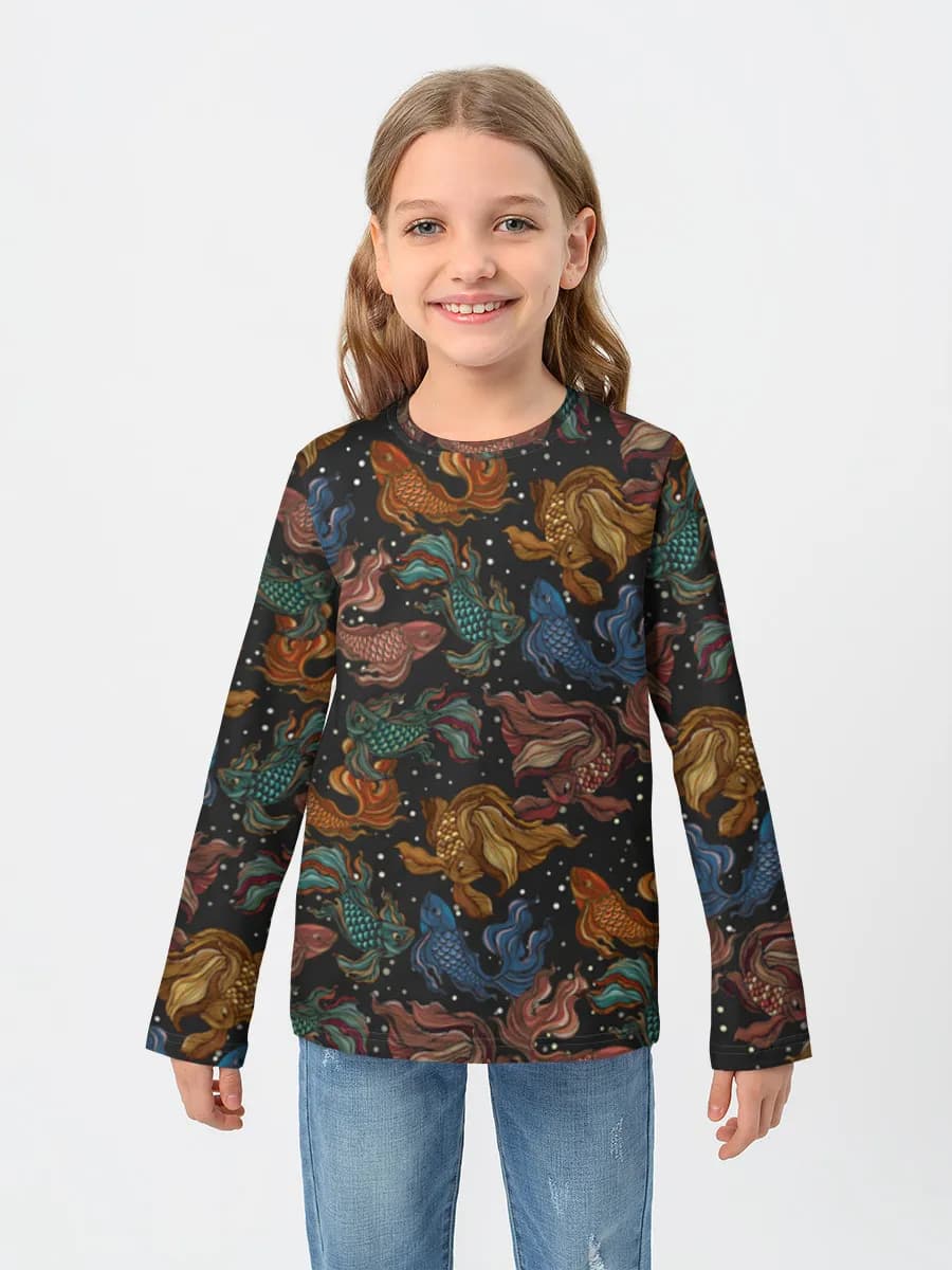 T-shirt manches longues coton fille