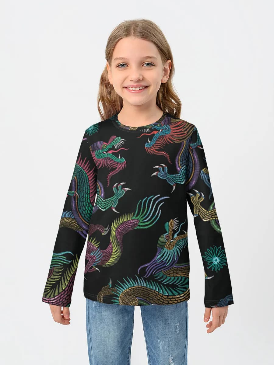 Baumwoll-Langarmshirt Mädchen