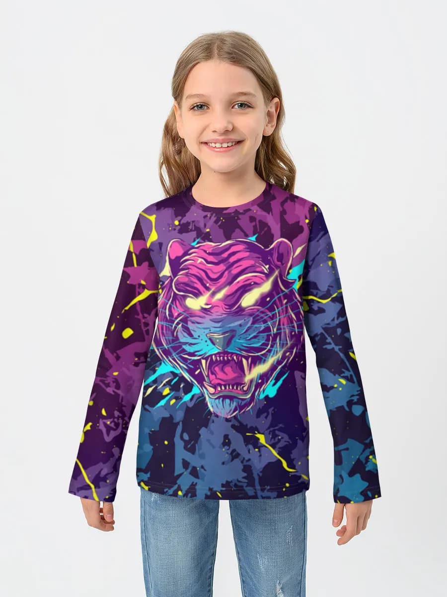 Baumwoll-Langarmshirt Mädchen