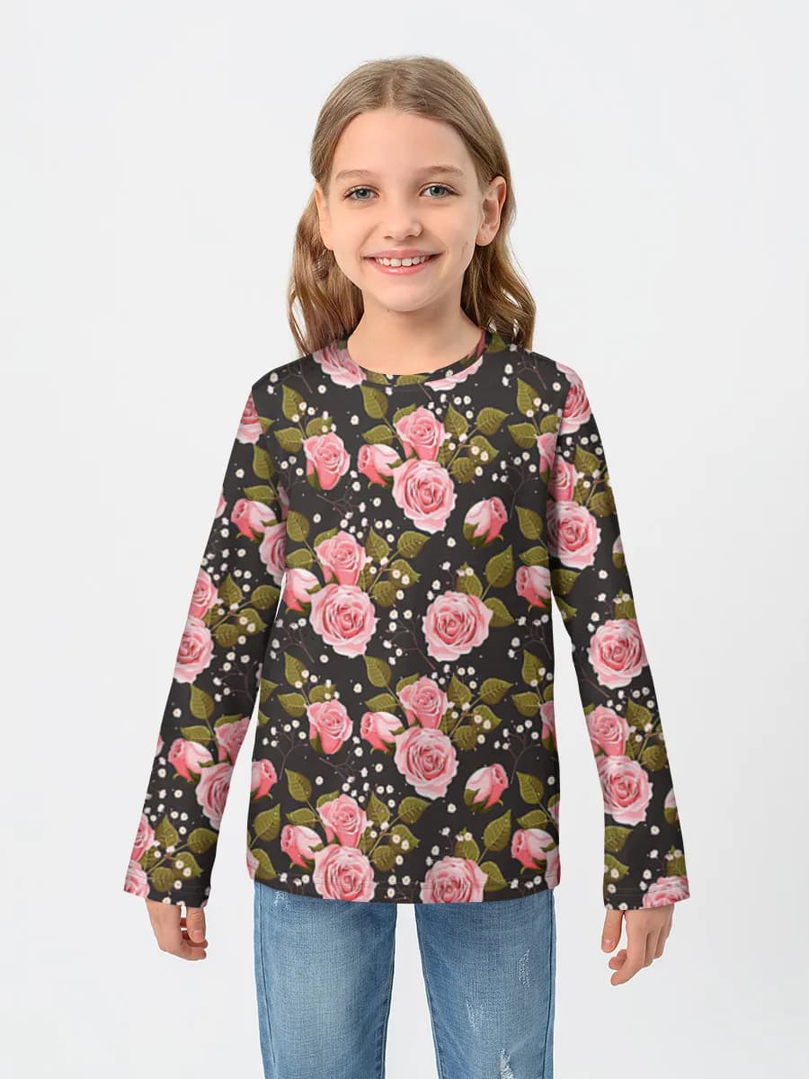 T-shirt manches longues coton fille