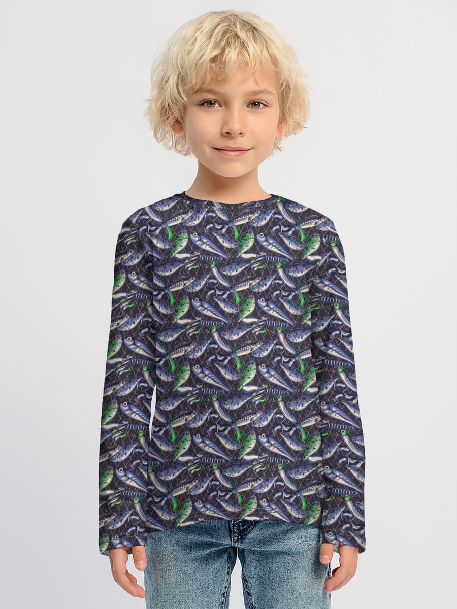 Boys' cotton long sleeve shirt