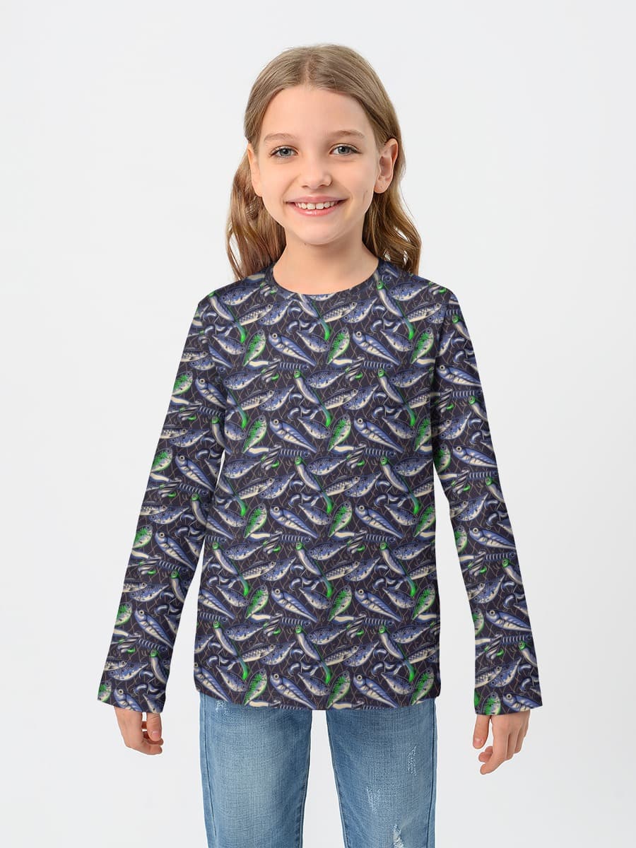 Girls' cotton long sleeve shirt