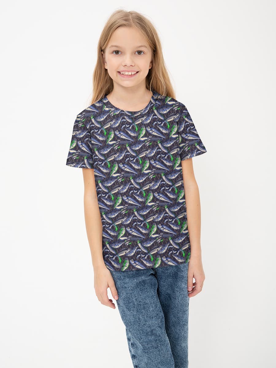 Girls' basic cotton T-shirt