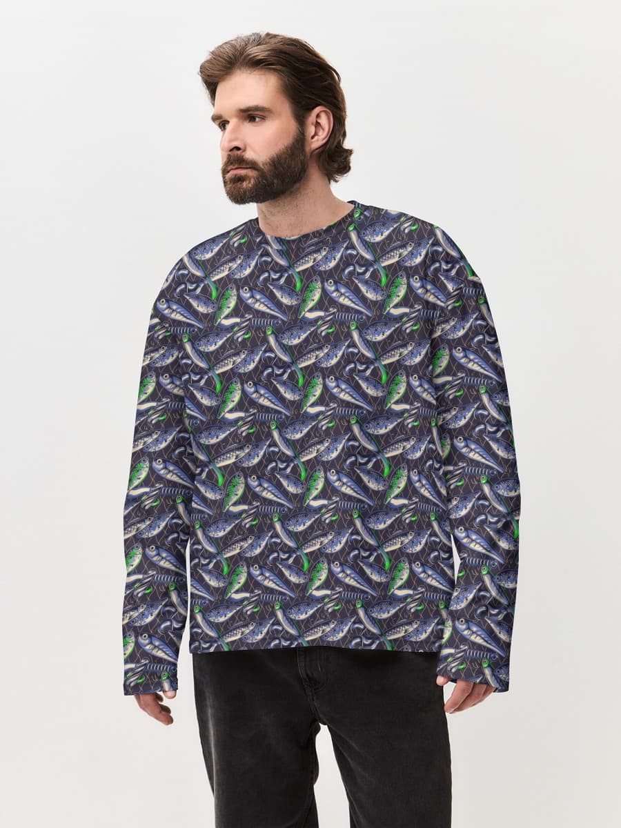 Men's oversized cotton long sleeve