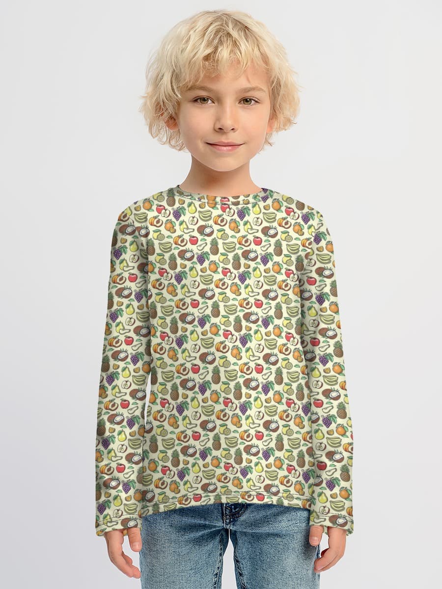 Boys' cotton long sleeve shirt