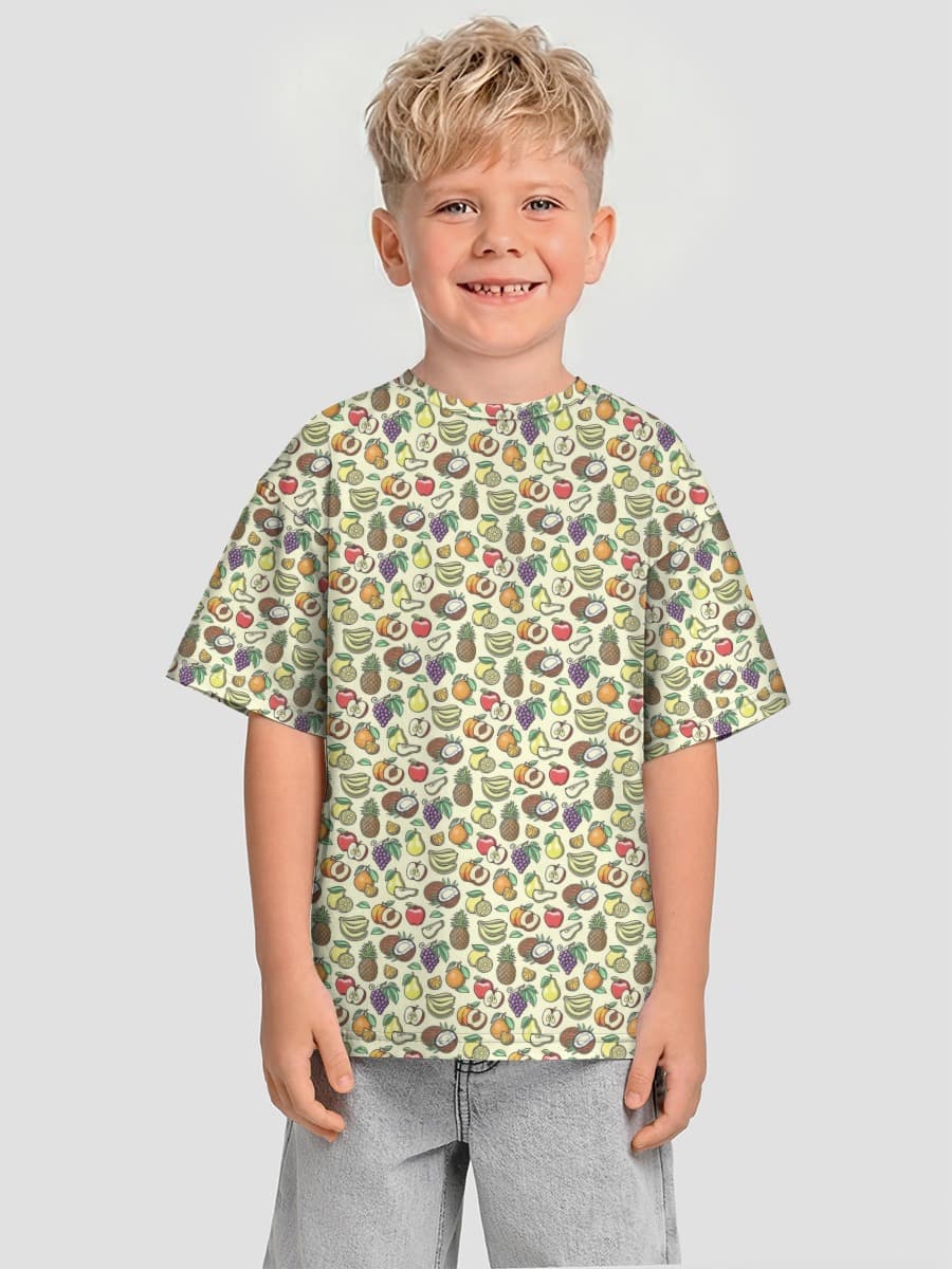 Boys' oversized cotton T-shirt