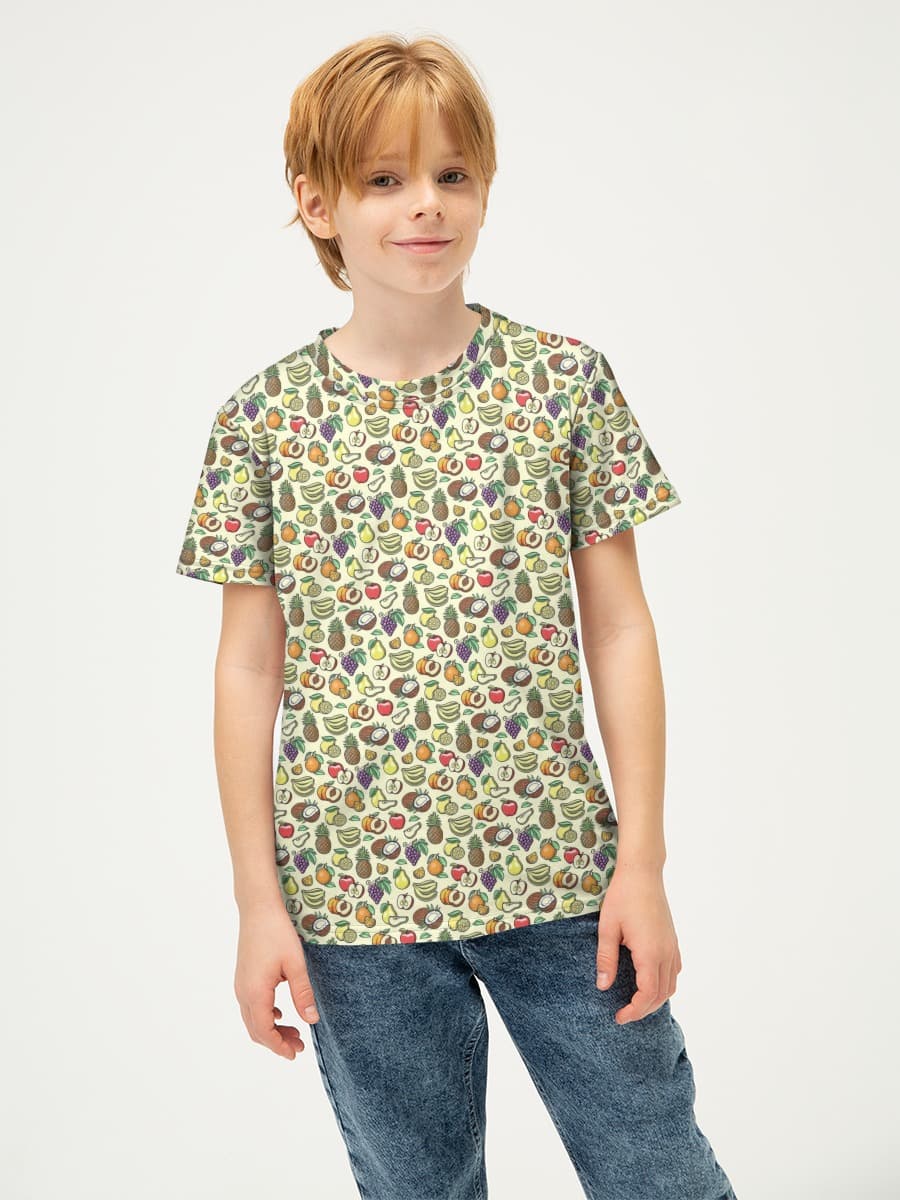 Boys' basic cotton T-shirt
