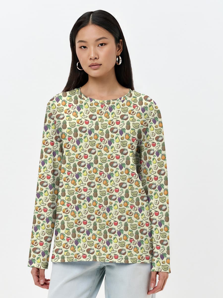 Women's long sleeve shirt. Cotton