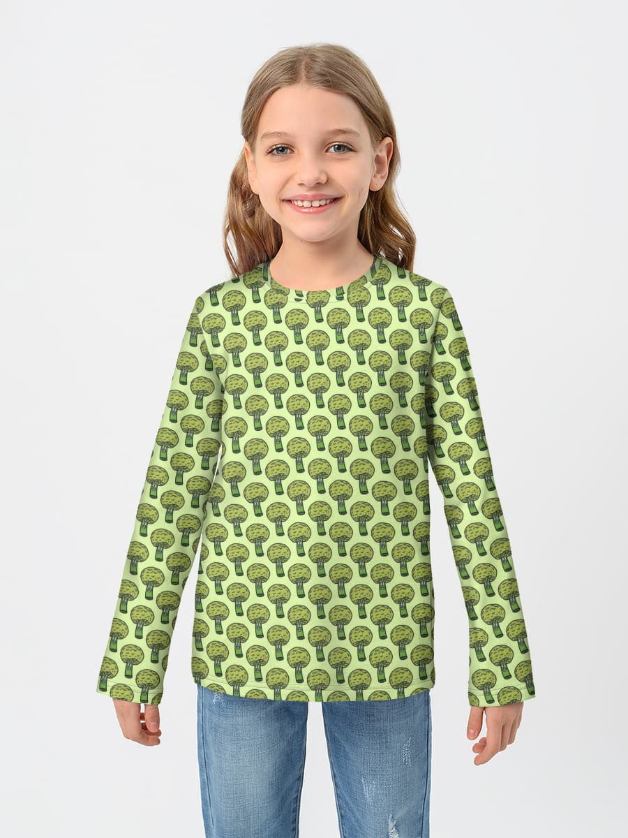 Girls' cotton long sleeve shirt