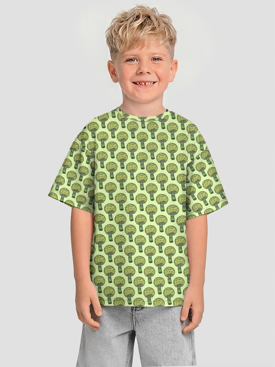 Boys' oversized cotton T-shirt