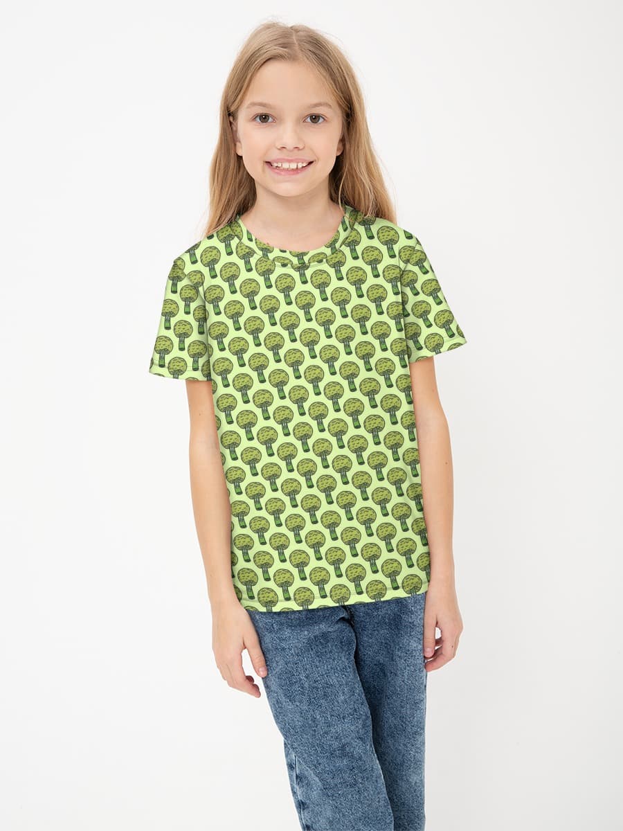 Girls' basic cotton T-shirt