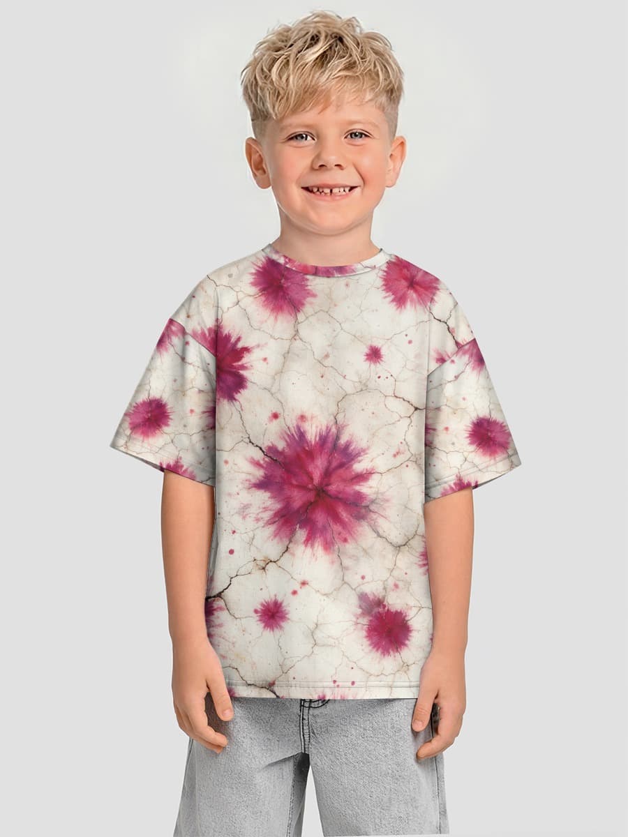 Boys' oversized cotton T-shirt