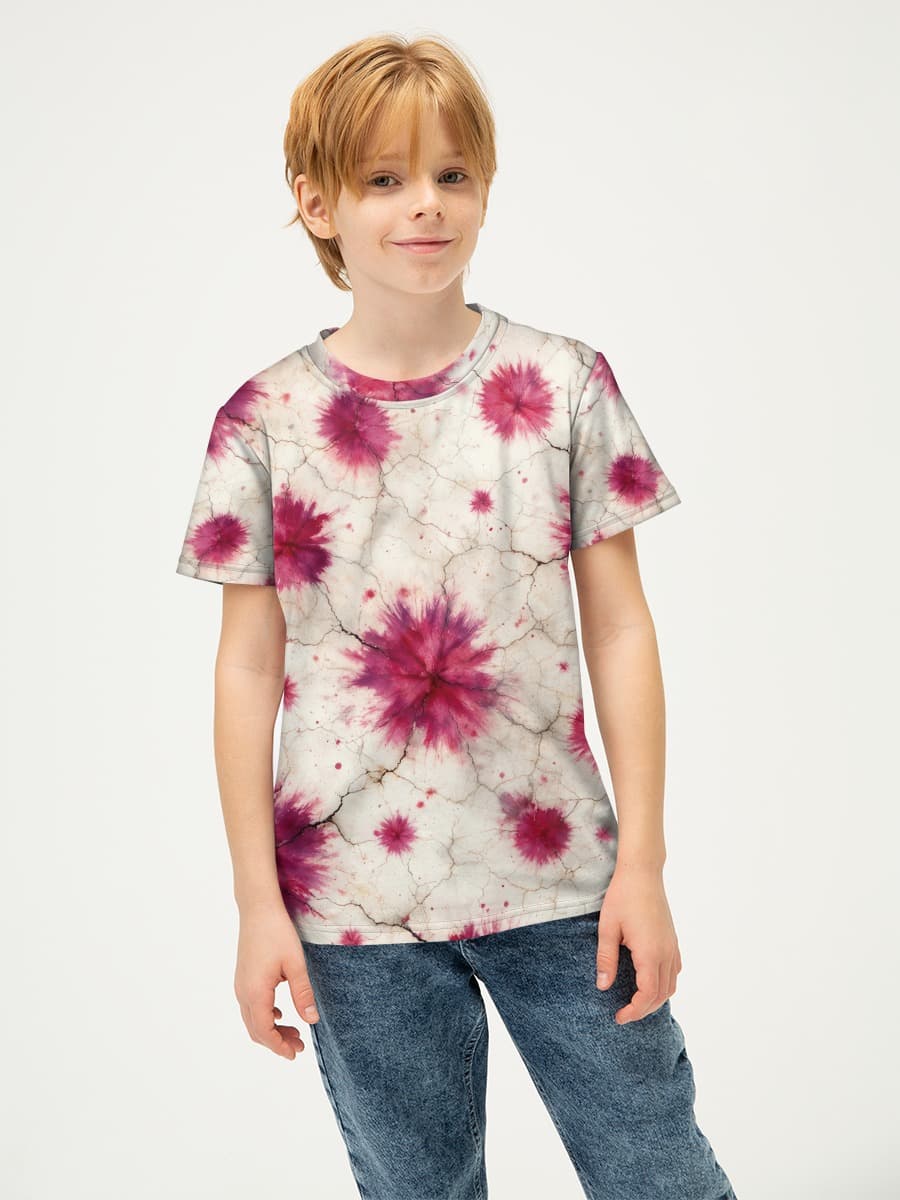 Boys' basic cotton T-shirt