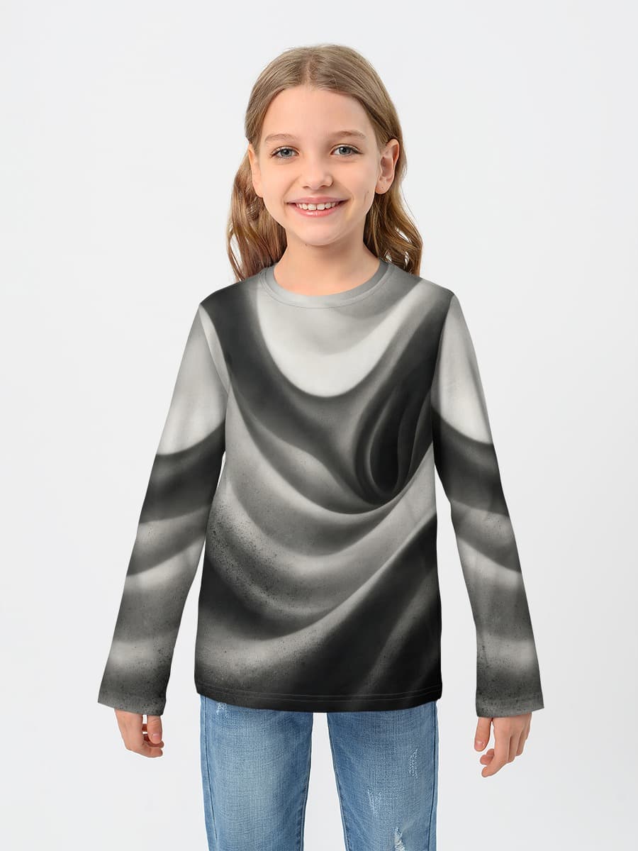 Girls' cotton long sleeve shirt