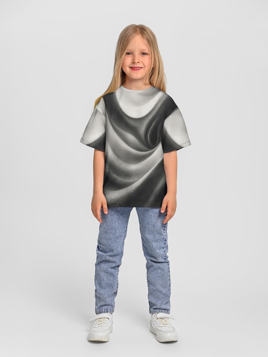 Girls' oversized cotton T-shirt