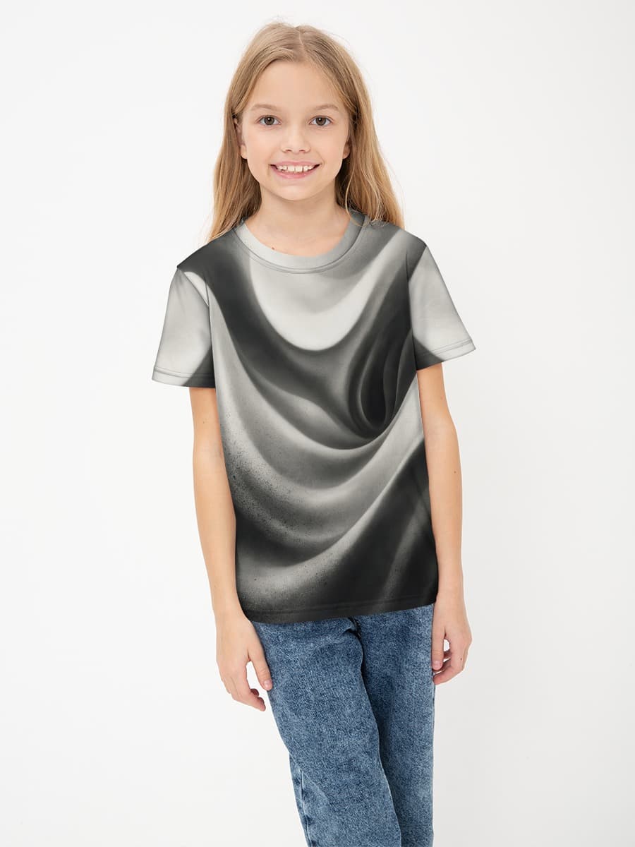 Girls' basic cotton T-shirt
