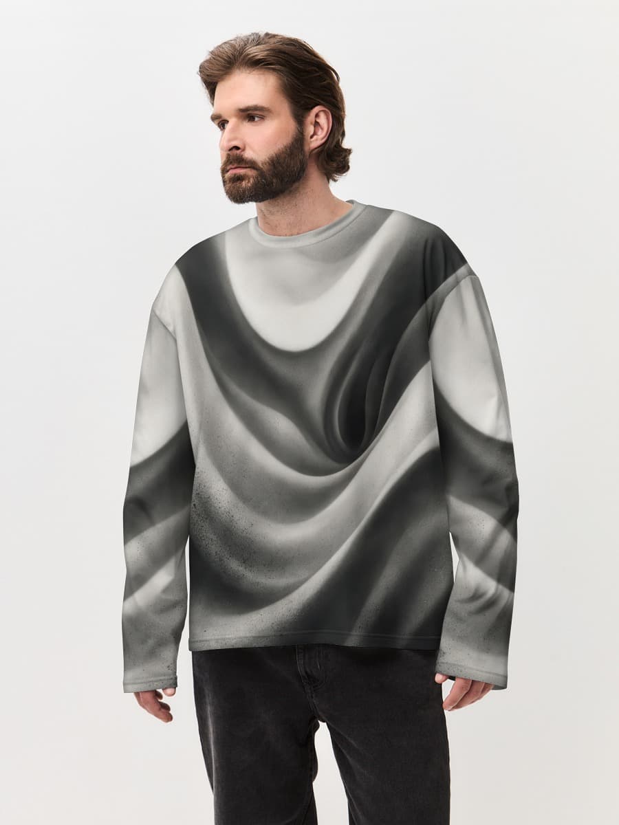Men's oversized cotton long sleeve