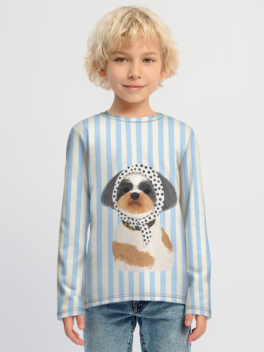 Boys' cotton long sleeve shirt