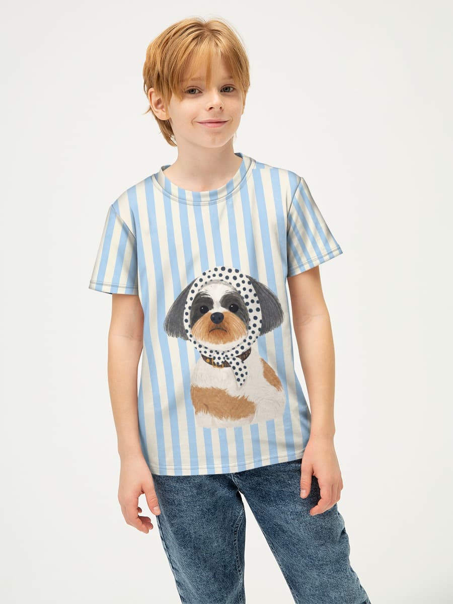 Boys' basic cotton T-shirt