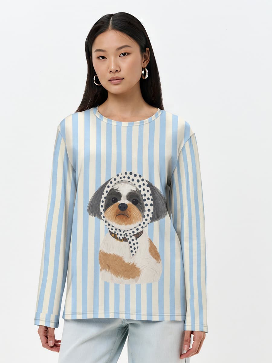 Women's long sleeve shirt. Cotton