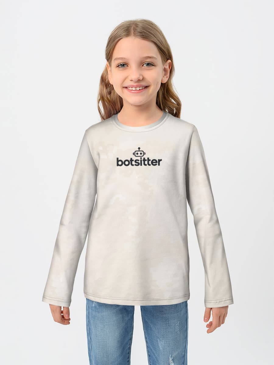 Girls' cotton long sleeve shirt