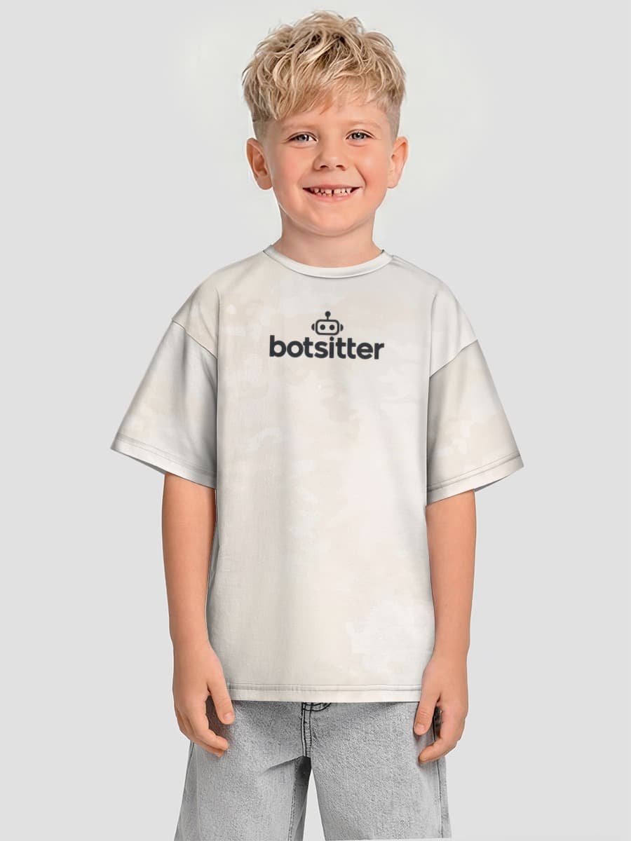 Boys' oversized cotton T-shirt