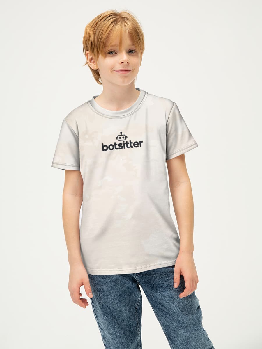 Boys' basic cotton T-shirt