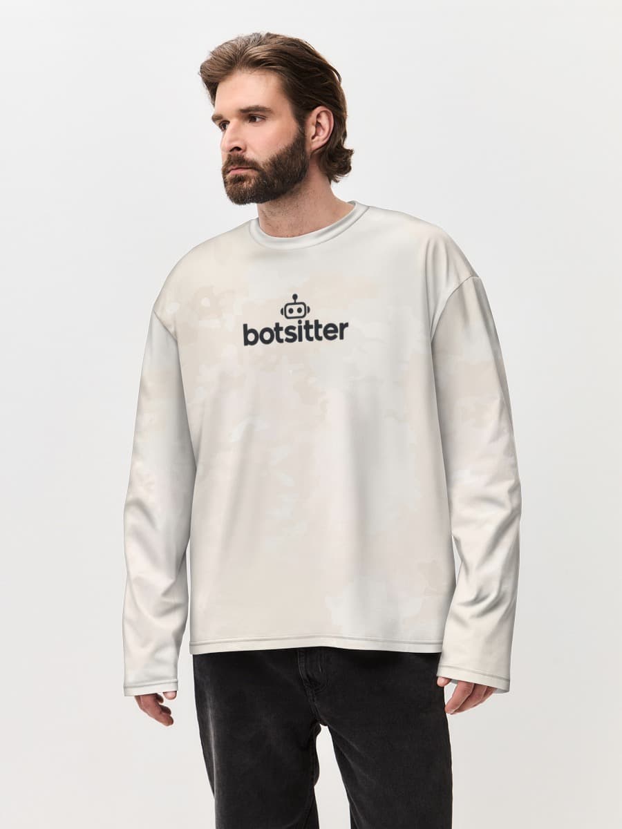 Men's oversized cotton long sleeve