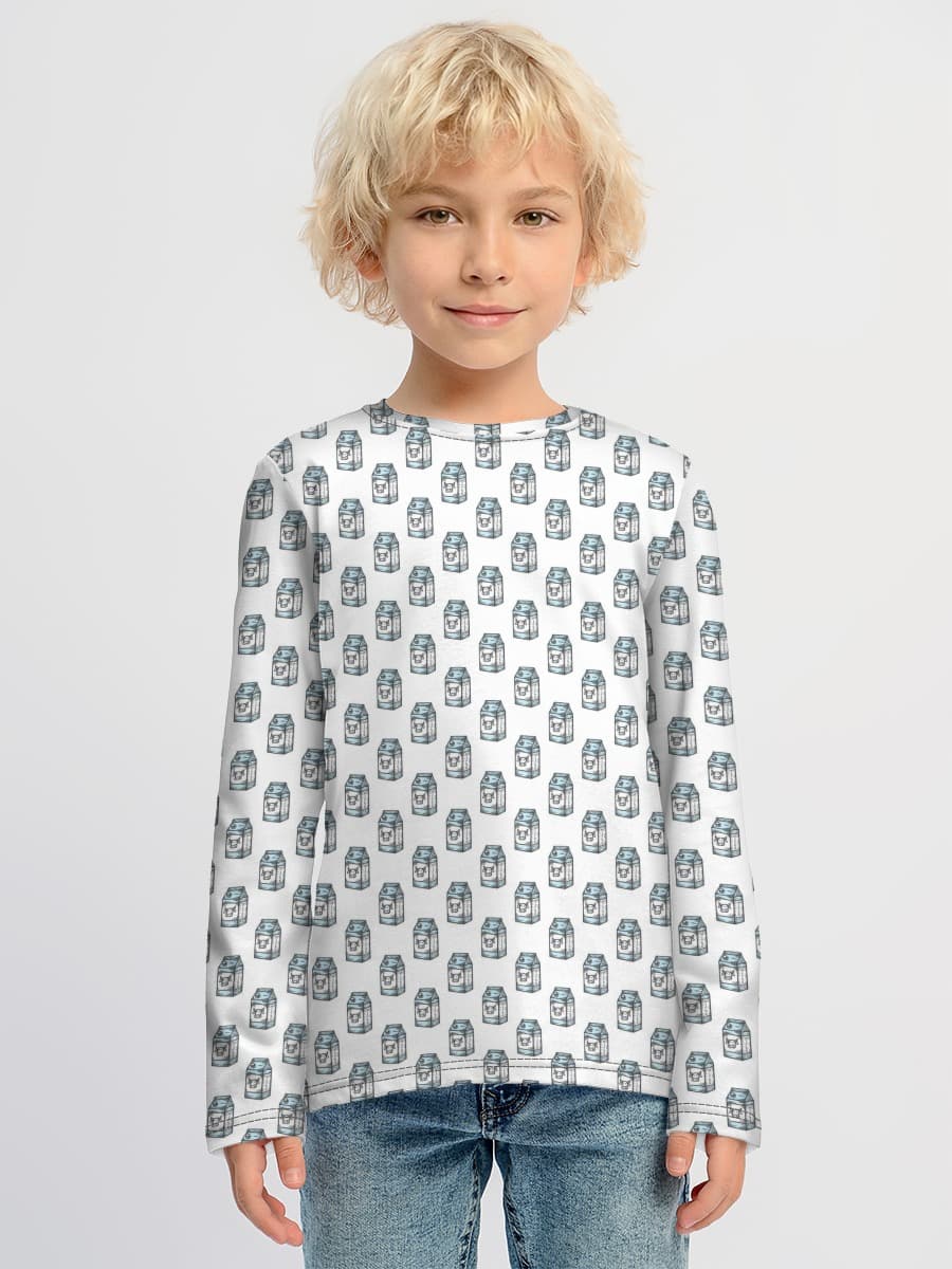 Baumwoll-Langarmshirt Jungen
