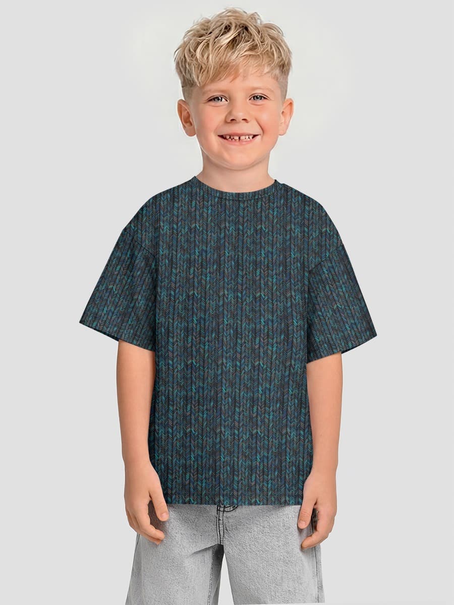 Boys' oversized cotton T-shirt