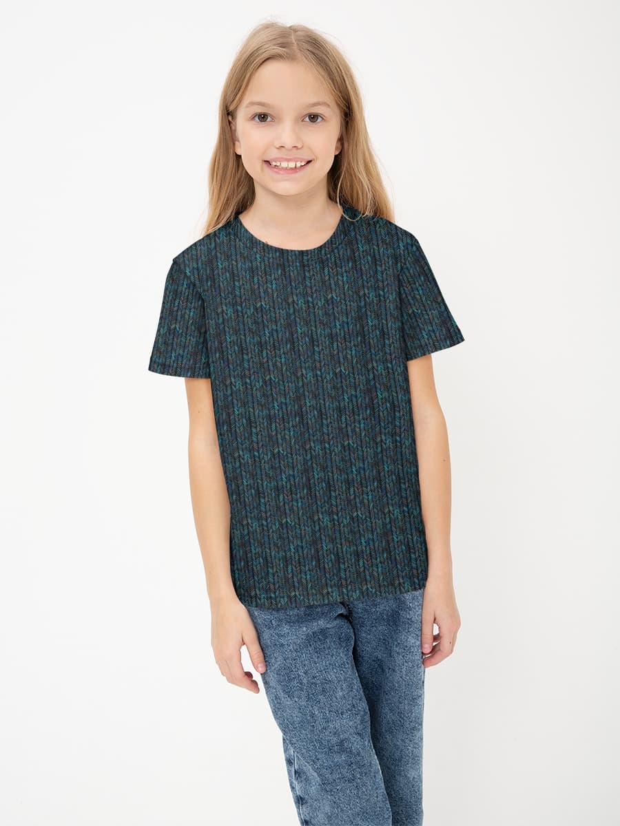 Teal Herringbone Texture
