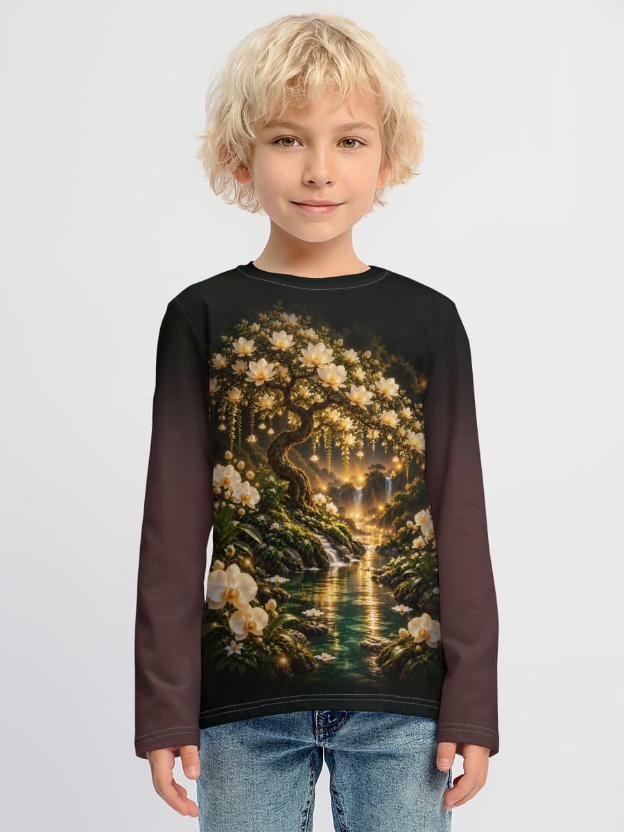 Boys' cotton long sleeve shirt