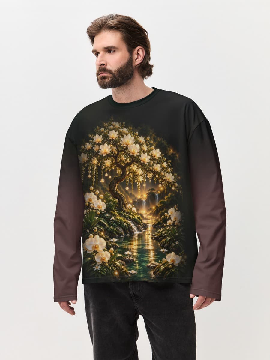 Men's oversized cotton long sleeve