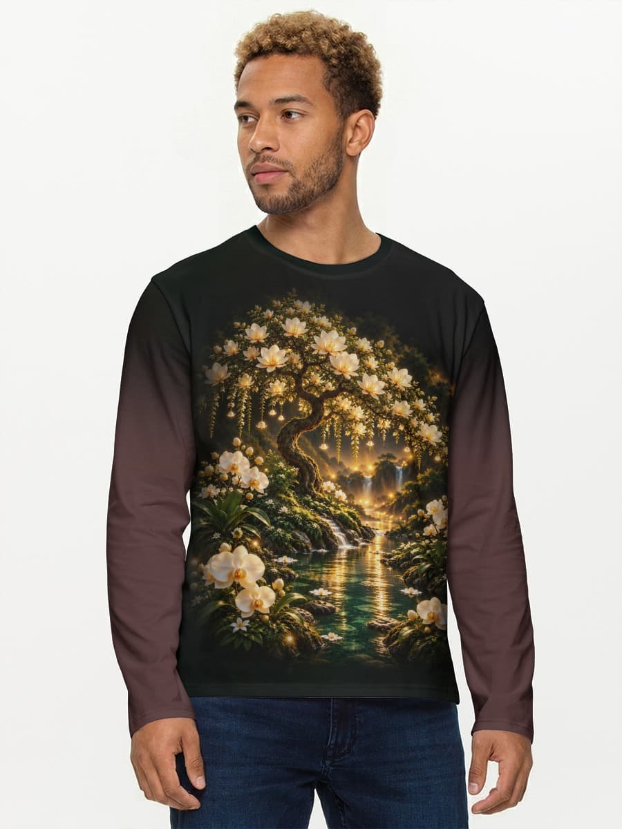 Men's cotton long sleeve shirt