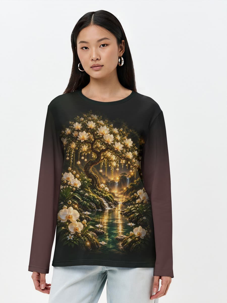 Women's long sleeve shirt. Cotton