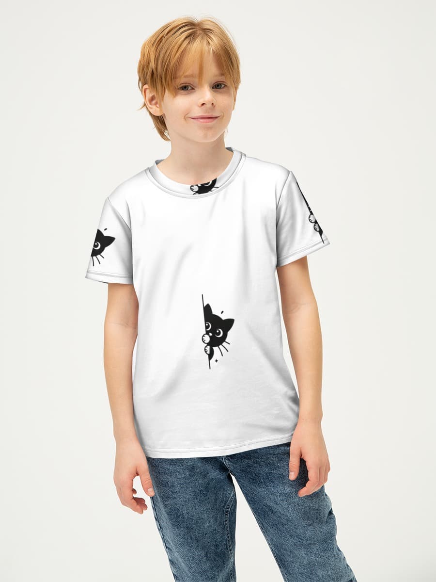 Boys' basic cotton T-shirt