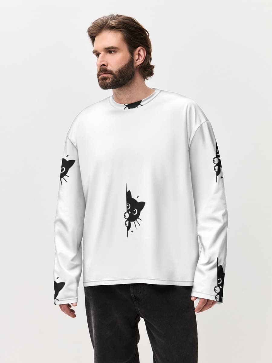 Men's oversized cotton long sleeve