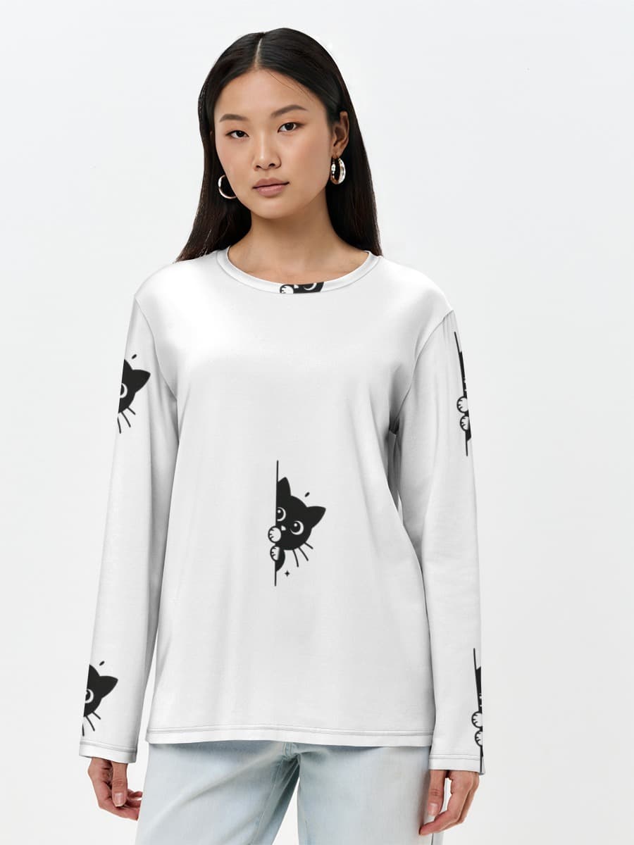 Women's long sleeve shirt. Cotton